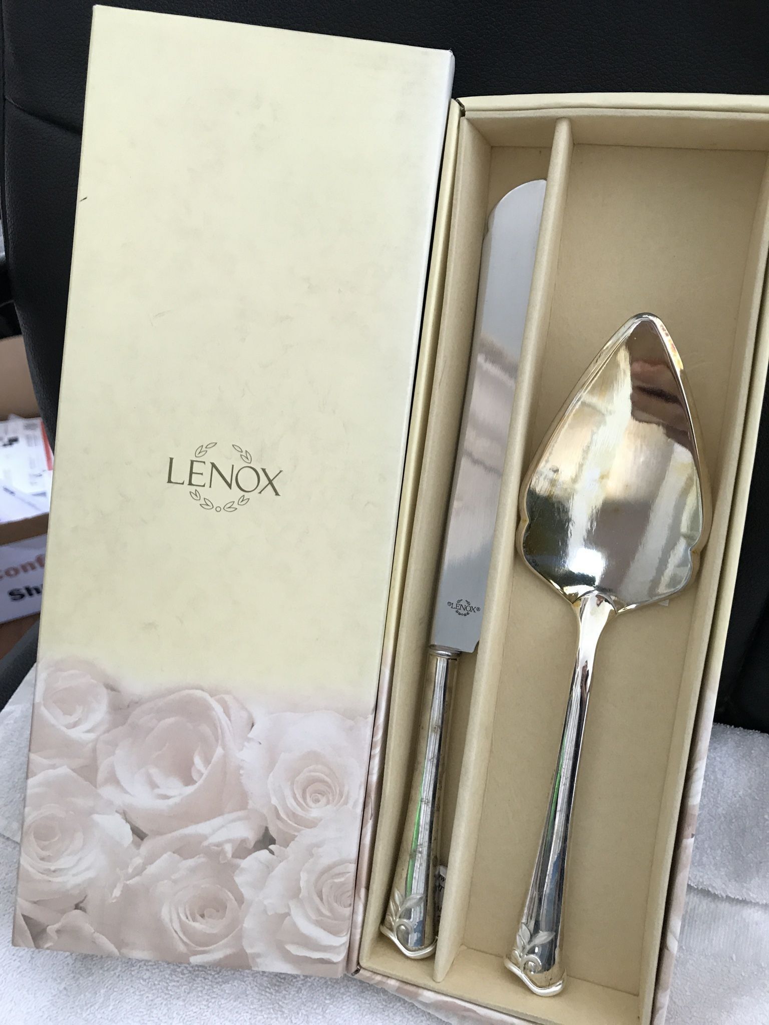 Lenox Opal Innocence Cake Knife And Server