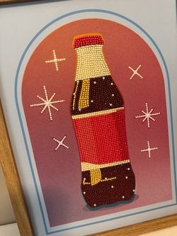 Cola Home Decor Diamond Art Work with felt texture background