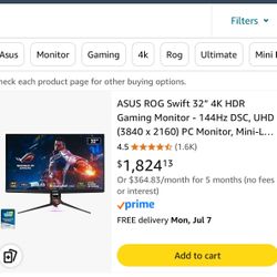 Asus ROG PG32UQX Mini LED 4K Monitor