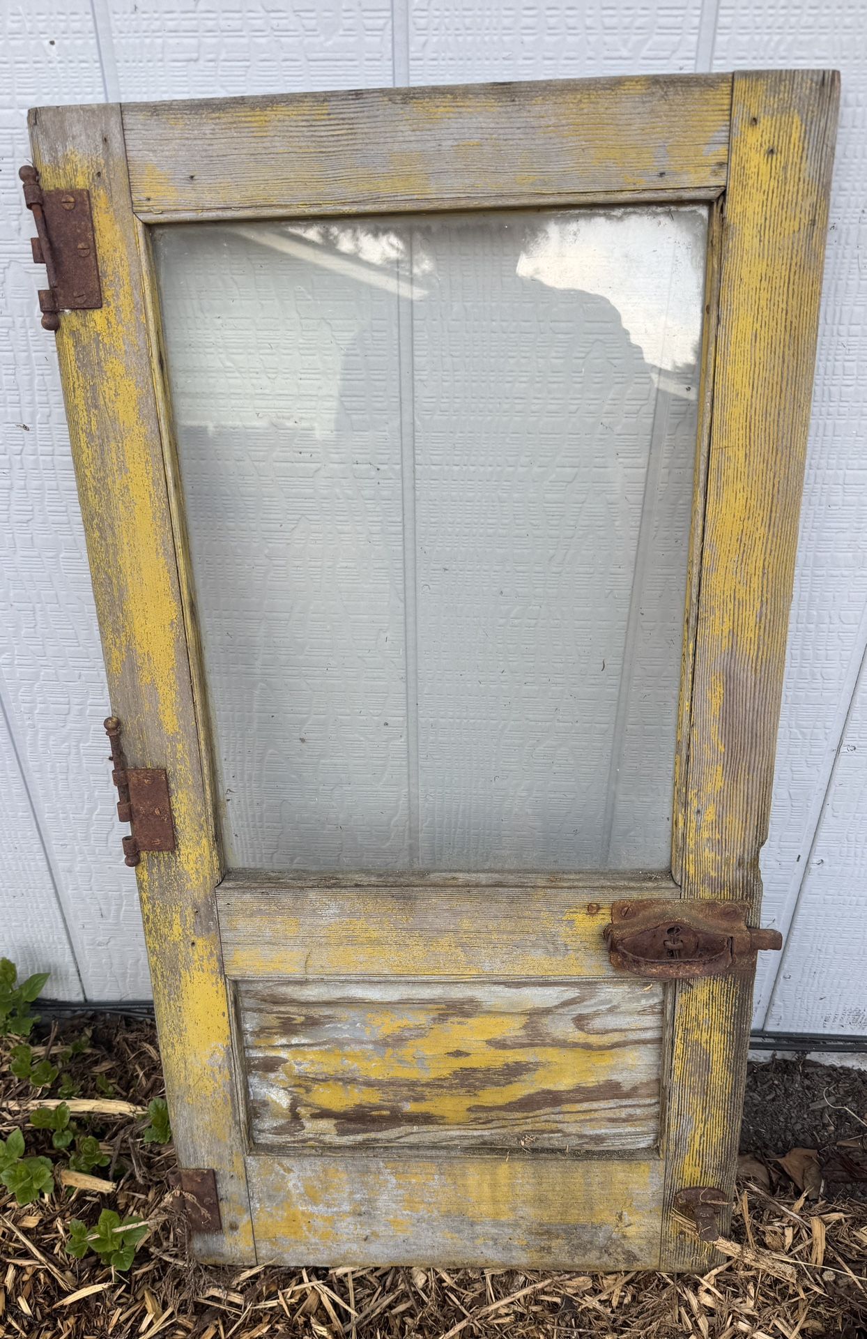 Vintage Small Yellow Door with window