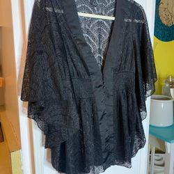 Black Lace Cardigan Top