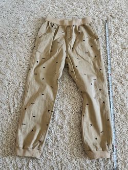 Kids Beige Jogger Pants