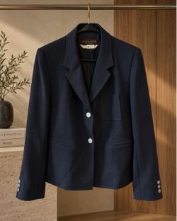 Rare Louis Vuitton Uniformes tailored blazer in a deep navy / near-black finish.