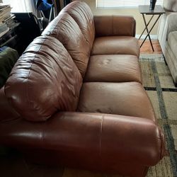 Real Leather Couch 