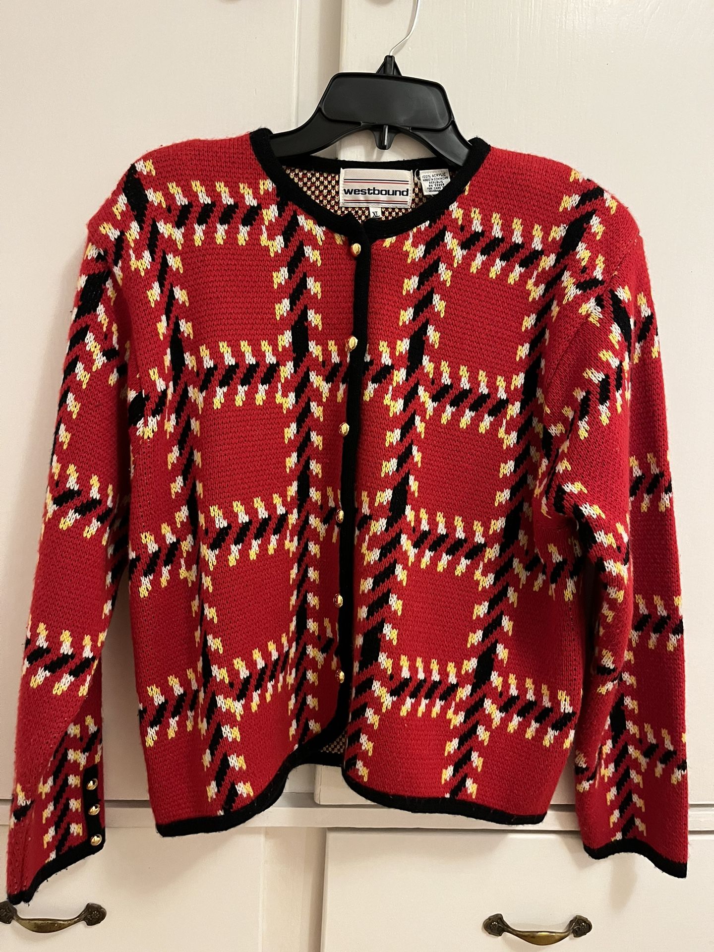 Westbound - Vintage Blazer Jacket - Plaid Knit Cardigan Sweater
