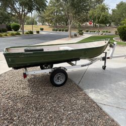 12 Foot Aluminum Boat With Trailer 