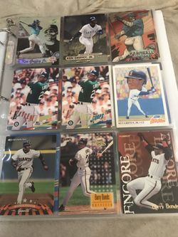 12 sheets of baseball cards (108 total cards) for star players from the 90’s