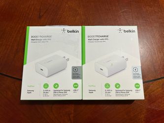 2x Belkin 25W USB-C Chargers Open Box