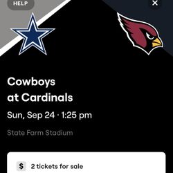 Cardinals Vs Cowboys 2 Tix And Orange Parking