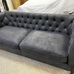 Black Couch (faux leather/suede look)