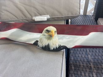 Bald Eagle American Flag Wall Art Print