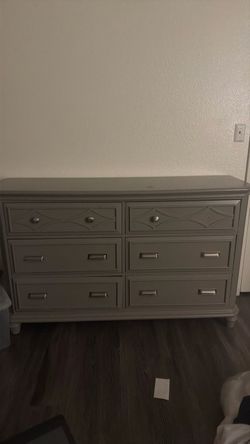 Gray 6-Drawer Double Dresser
