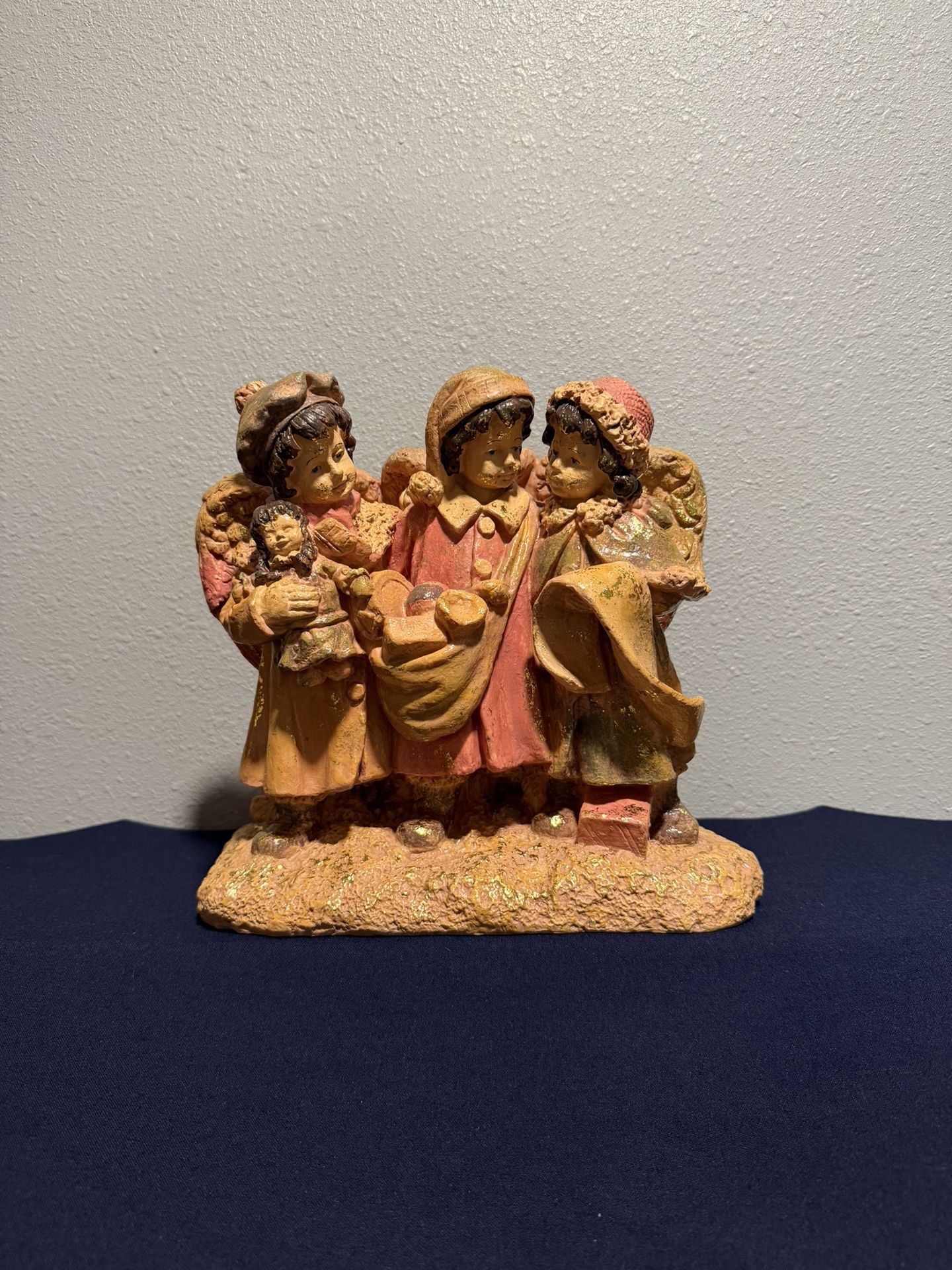 Caffco Holiday Christmas Angels figurine with Gold Accent