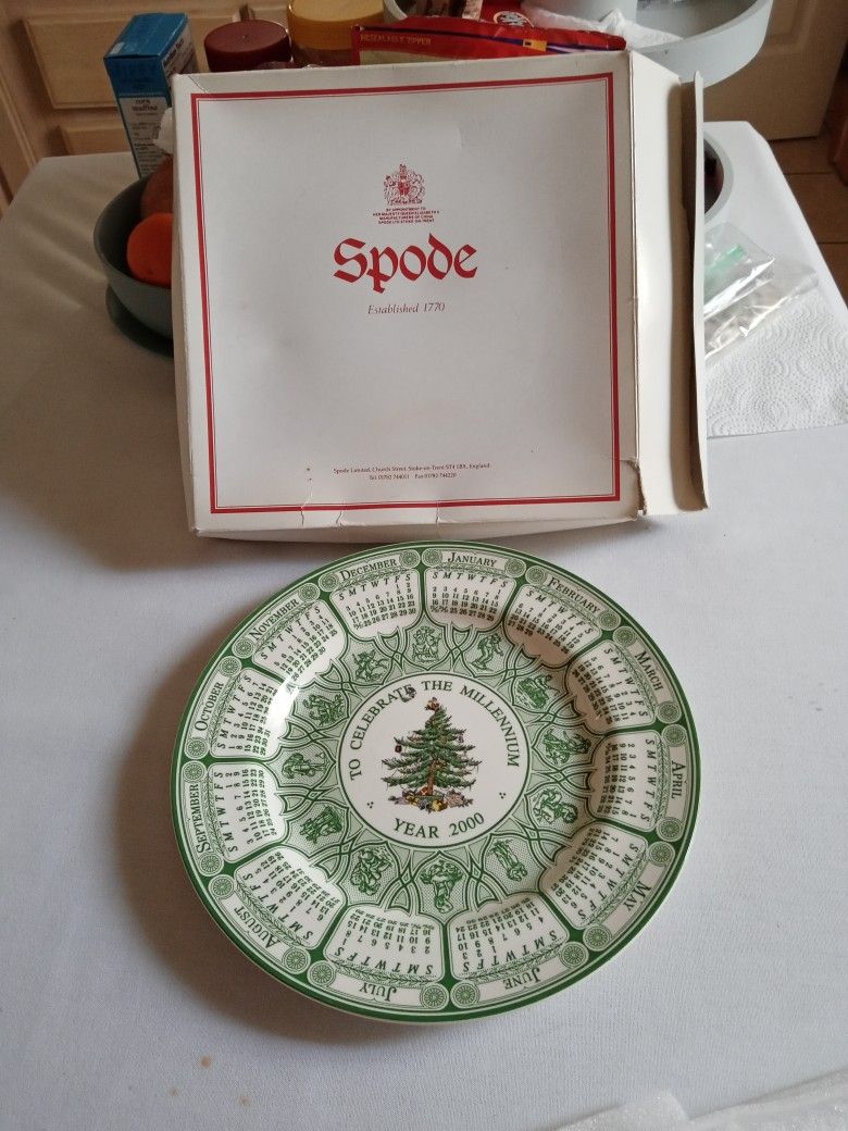 Spode 2000 Millennium Plate W/ Box 