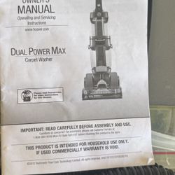 Hoover Dual Max Power Carper Washer $80