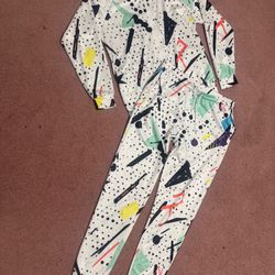 New Medium Neon Track Suit Costume Outfit Festival Rave Pants Jacket Shirt 