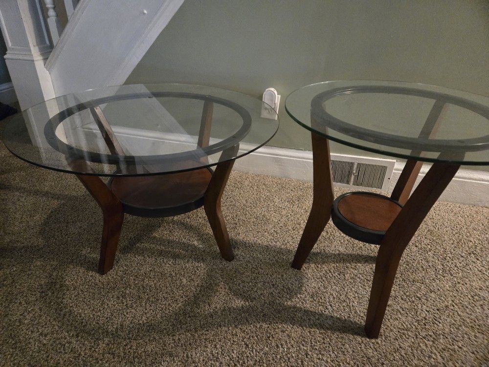 3 PC Rustic Living Room Tables