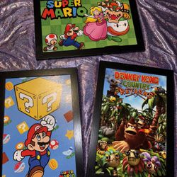 Super Mario wall art framed