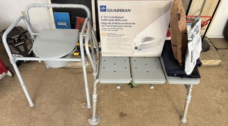 Shower Bench, Toilet Seat, Riser, And Commode