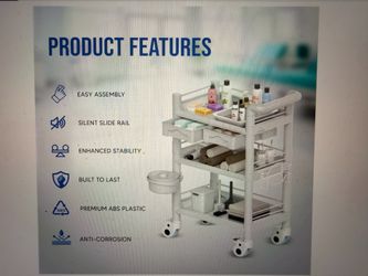 Brand new esthetician 330lbs capacity trolley for beauty spas