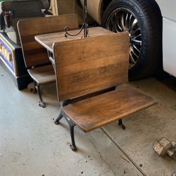 Antique  School Desk