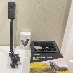 Insta360 One X Action Camera and Motorcycle Mount Bundle