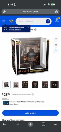 Notorious BIG B.I.G. Funko pop toy
