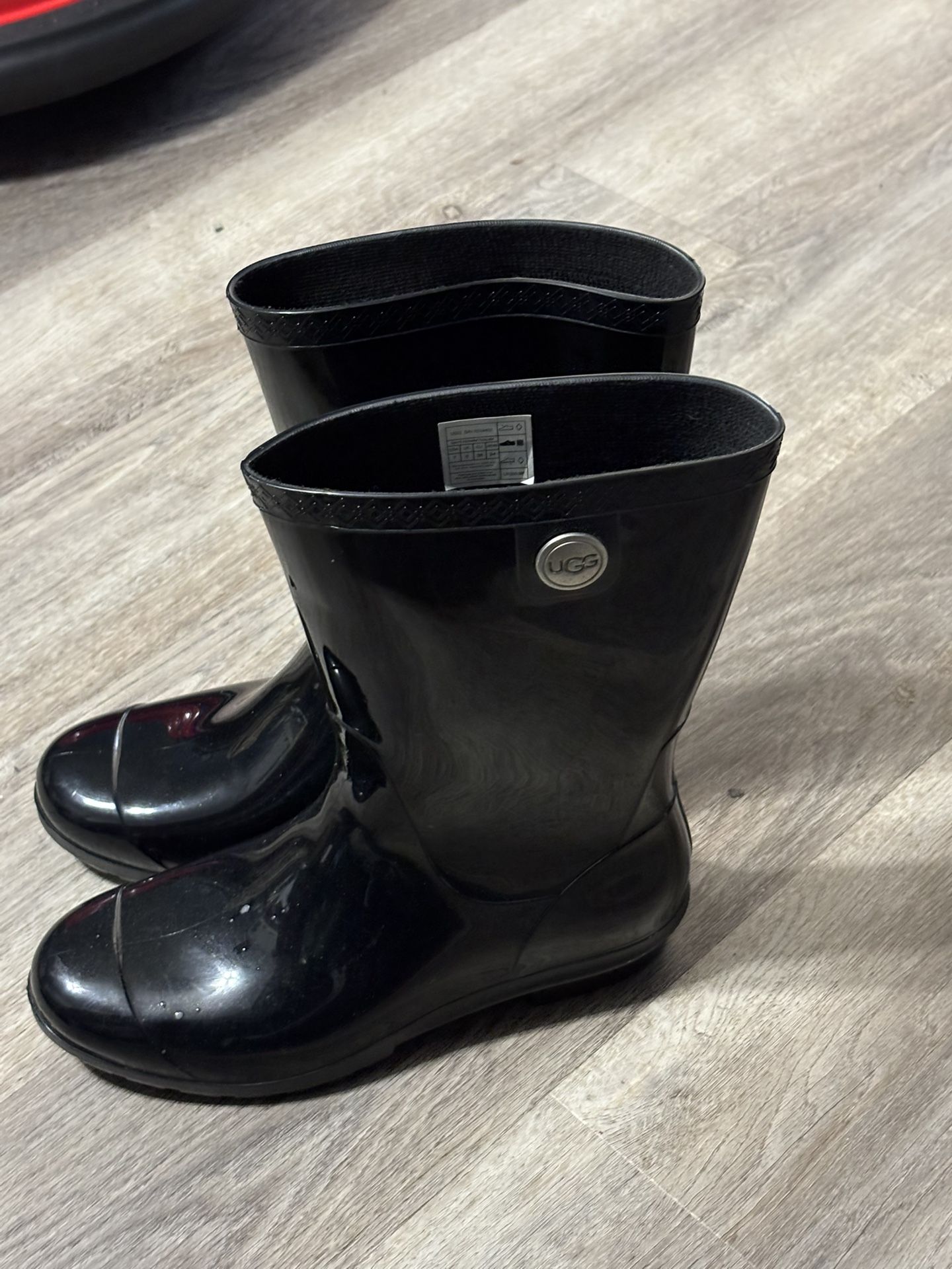 Black Ugg Rain Boots Size 8
