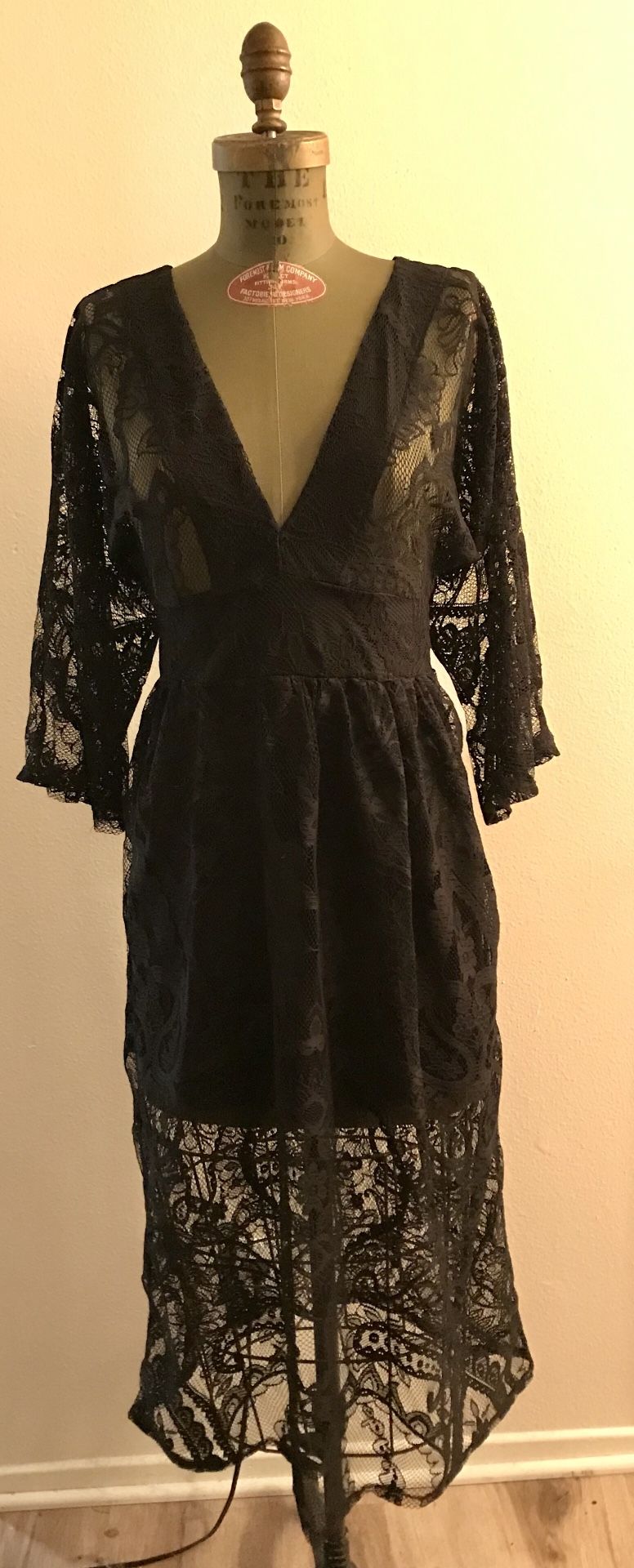 AUDREY 3+1 Lace Black Dress