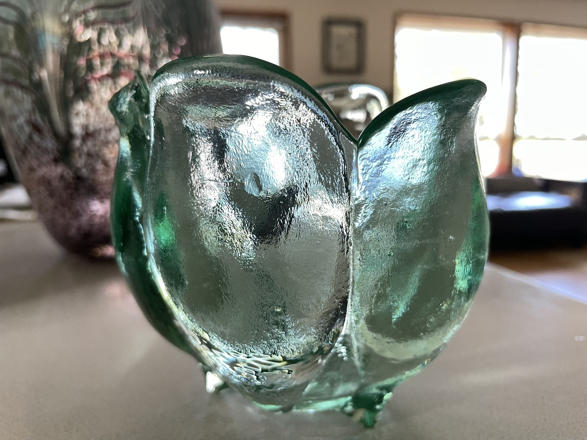 Vintage Green The Original & Genuine Recycled Glass Candle 🕯️/plant 🌱Holder Made In Spain