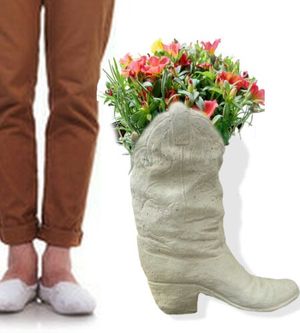 Cowboy Boot Planter New Concrete Knee High Great For Cowboy Boot Planter New Concrete