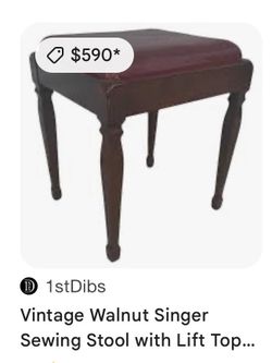 Vintage sewing stool