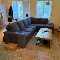 Living Spaces Gray Sectional Sofa