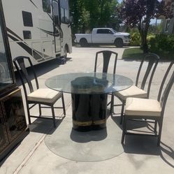 Dinette Table And 4 Chairs ( Chinese Art )