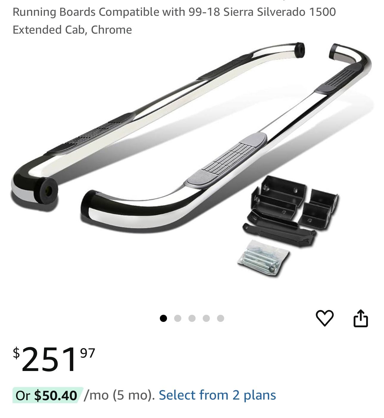 Silverado/sierra Stainless Steel Running Board