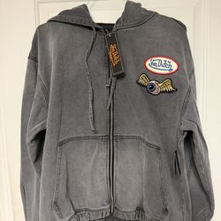 Brand new Size Medium Von Dutch flying eye hooded zip up