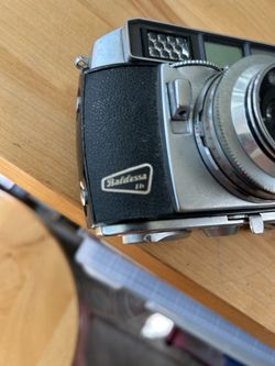 Baldessa 35 mm camera and accessories.