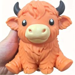 Kawaii Highland Cow Squishy Squeeze Toy Stress Relief Sensory Fidget