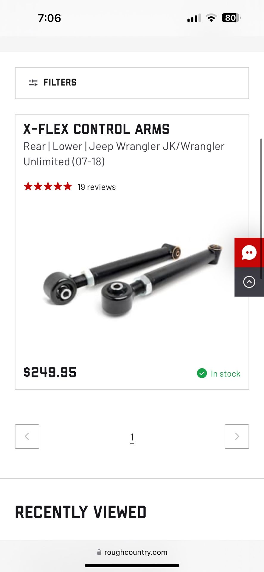 Keep JK Adjustable Rear Differential Control Arms