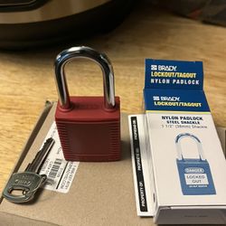 Brady Red Nylon Safety Lock