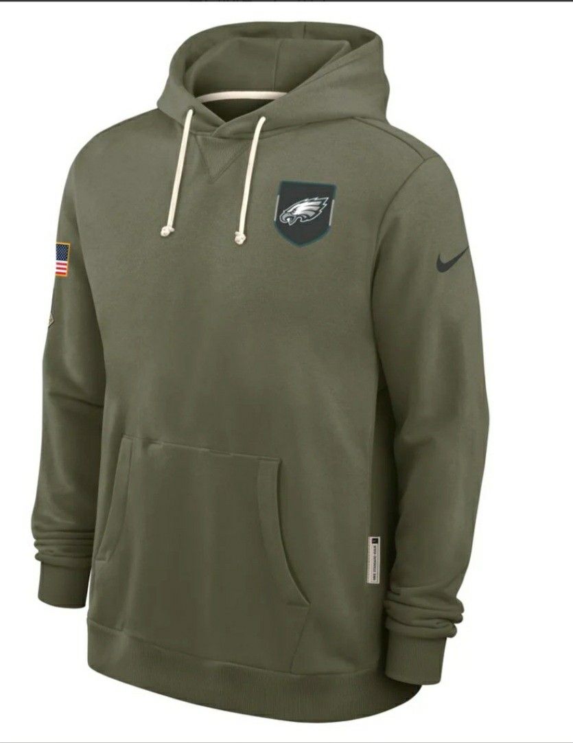 New! 2025 Philadelphia Eagles Salute To Service Hoodie XXL