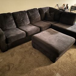 Navy Blue L Shaped Sofa With Island 