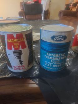 Vintage Oil Cans MacMillan Royal Scot and Ford ATF