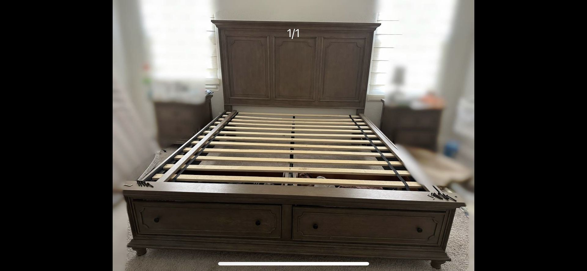 California King Solid Wood Bed Frame