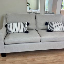Modern Light Gray Loveseat – 74” Long