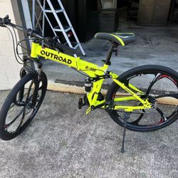 Brand new 26 ich Folding Mountain Bike, 21 Speed High Carbon Steel Mountain Bike for Adults with 26 Inches Durable Tires, Front Suspension Folding Bic