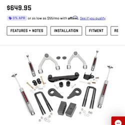 Rough Country 2-3” lift kit GMC Chevy  Tahoe Yukon Suburban