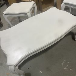 Shabby Chic White Sofa Table 3