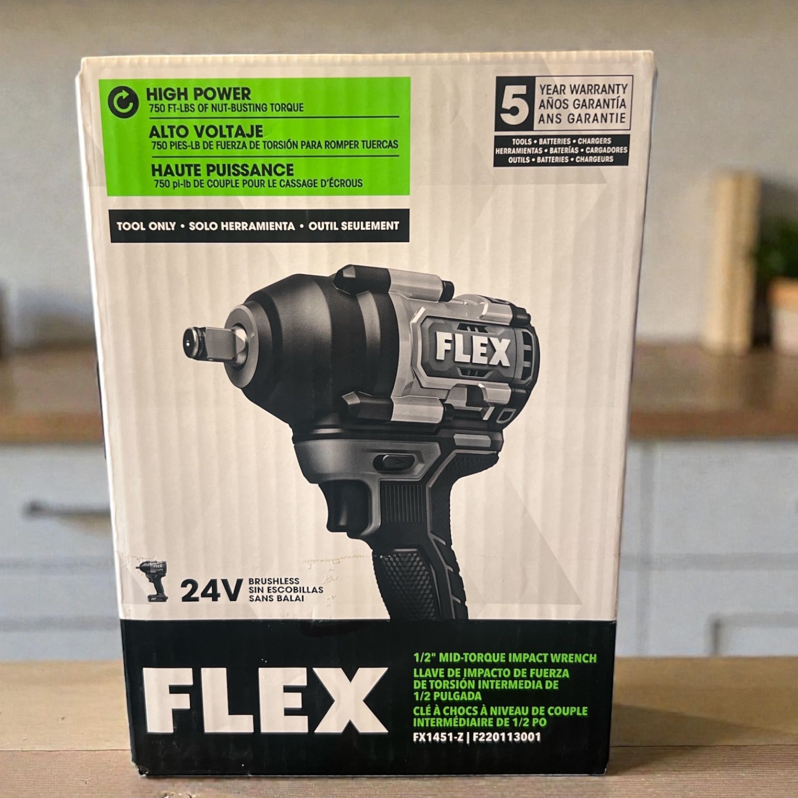FLEX 24V Brushless 1/2-Inch Mid-Torque Cordless Impact Wrench (Tool Only)