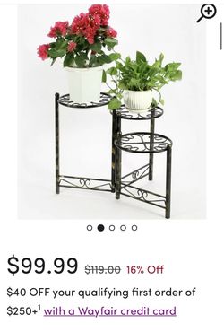 3 Tier Metal Plant Stand Folds Up For Easy Move  Wayfair Sells For $99